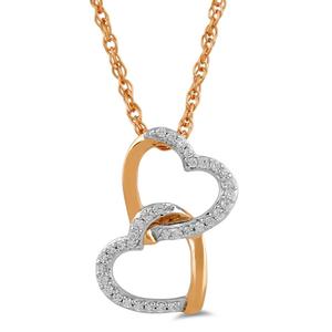 Nova Star(R) Gold over Sterling Lab Grown Diamond Heart Pendant