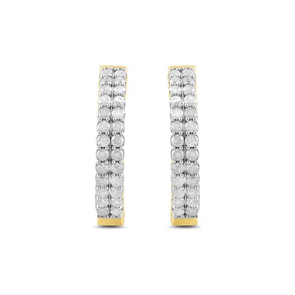 Nova Star(R) Yellow Gold Over Silver Lab Grown Diamond Earrings alternate view