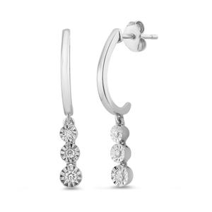 Nova Star(R) Sterling Silver 1/10ctw. Lab Grown Diamond Earrings alternate view