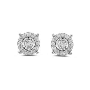 Nova Star(R) Sterling Silver Lab Grown Diamond Stud Earrings