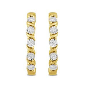 Nova Star(R) Gold over Sterling Silver Lab Diamond Drop Earrings