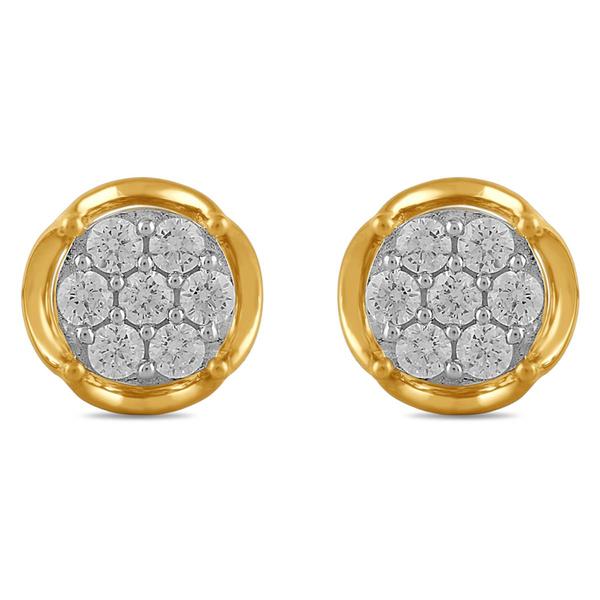 Nova Star(R) Gold over Sterling Silver Lab Grown Diamond Earrings
