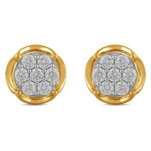 Nova Star(R) Gold over Sterling Silver Lab Grown Diamond Earrings