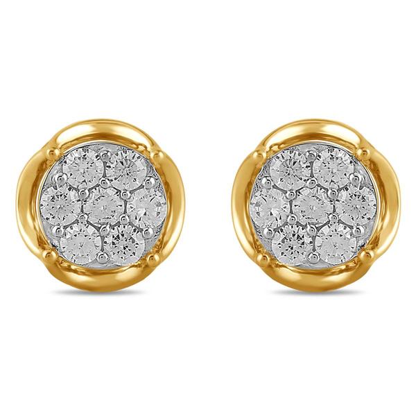 Nova Star(R) Gold over Sterling Silver Lab Grown Diamond Earrings alternate view