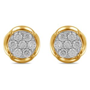 Nova Star(R) Gold over Sterling Silver Lab Grown Diamond Earrings alternate view