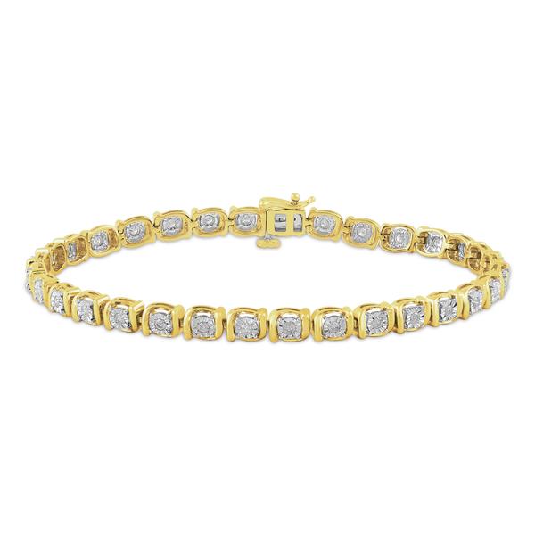 Nova Star(R) Gold over Sterling Silver Lab Grown Diamond Bracelet