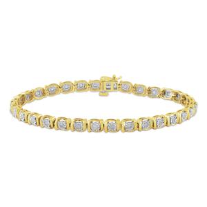 Nova Star(R) Gold over Sterling Silver Lab Grown Diamond Bracelet