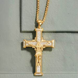 Mens Nova Star(R) Forged 1/2ctw. Lab Grown Diamond Cross Pendant