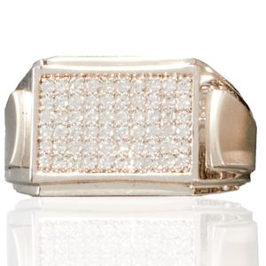 Mens Nova Star(R) Forged 1/2ctw. Lab Grown Diamond Rectangle Ring