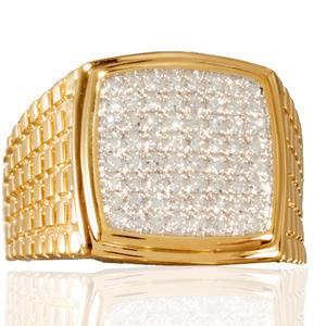Mens Nova Star(R) Forged 1/2ctw. Lab Grown Diamond Square Ring