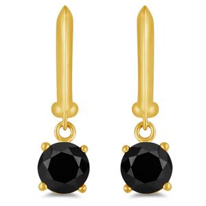 Gemstone Classics(tm) Black Spinel Dangle Earrings alternate view
