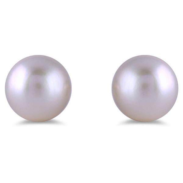 Gemstone Classics(tm) Gold over Silver 4mm. Pearl Stud Earrings alternate view