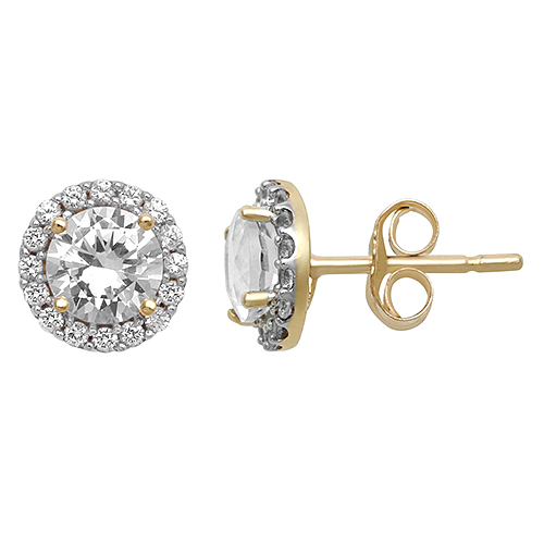 Gemstone Classics(tm) Lab Created White Sapphire Earrings