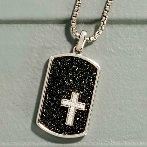 Mens Nova Star(R) Forged 1/10ctw. Lab Grown Diamond Pendant