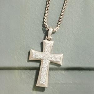 Mens Nova Star(R) Forged 1/2ctw. Lab Grown Diamond Cross Pendant