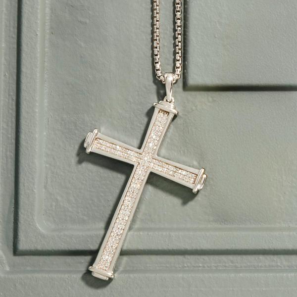 Mens Nova Star(R) Forged 3/8ctw. Lab Grown Diamond Cross Pendant
