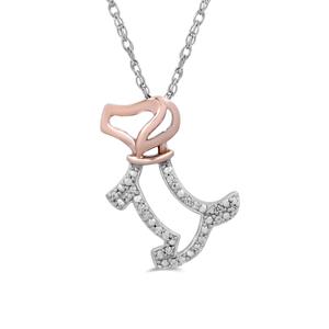 Diamond Classics(tm) Gold Plated Silver Diamond Accent Dog Pendant