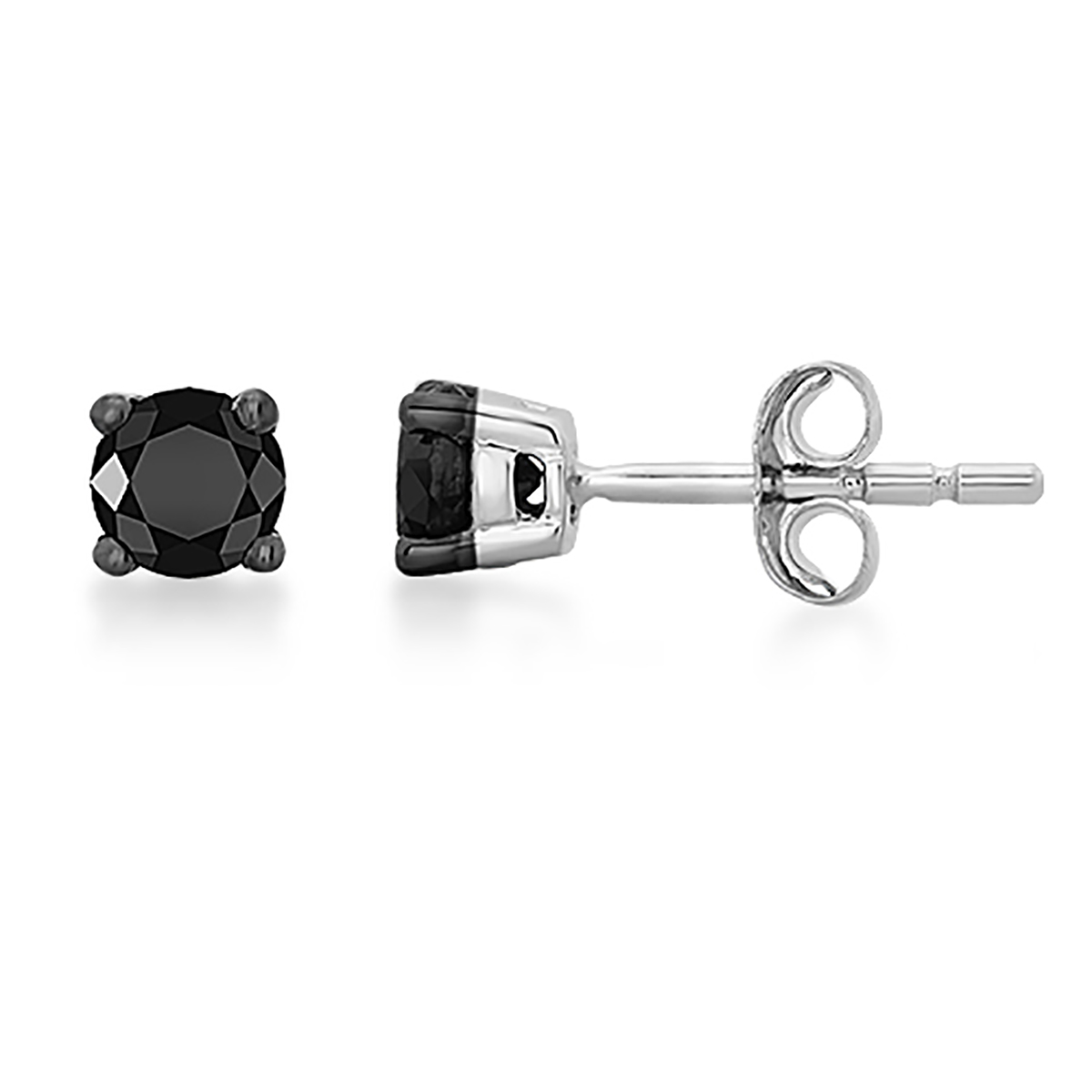 Diamond Classics(tm) 10kt. White 1/2ctw. Black Diamond Stud Earrings