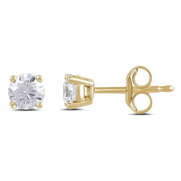 Nova Star(R) 1/2ctw. Yellow Gold Lab Grown Diamond Stud Earrings alternate view