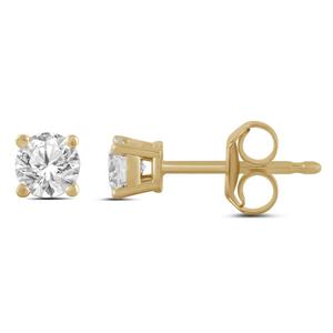 Nova Star(R) 1/3ctw. Yellow Gold Lab Grown Diamond Stud Earrings alternate view