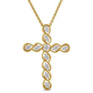 Nova Star(R) Gold 1/2ctw. Lab Grown Diamond Cross Pendant