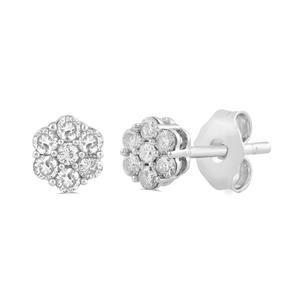 Nova Star(R) Sterling Silver Lab Grown Diamond Stud Earrings