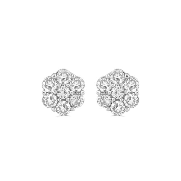 Nova Star(R) Sterling Silver Lab Grown Diamond Stud Earrings alternate view