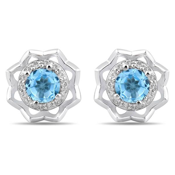 Enchanted by Disney Sterling Silver Jasmine Stud Earrings