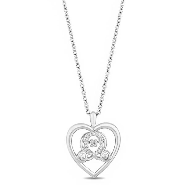 Enchanted by Disney Sterling Silver Diamond Cinderella Pendant