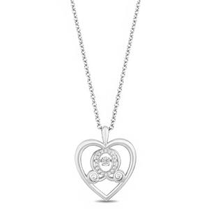 Enchanted by Disney Sterling Silver Diamond Cinderella Pendant