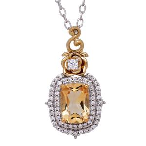 Enchanted by Disney Sterling Silver Belle Citrine Pendant