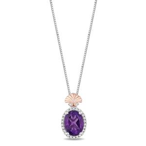 Enchanted by Disney Sterling Silver Amethyst Ariel Pendant