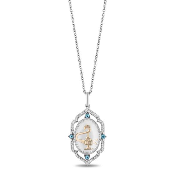 Enchanted by Disney Silver Topaz Jasmine Pendant Necklace