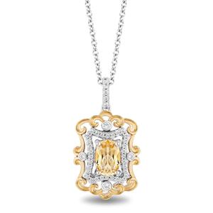 Enchanted by Disney Sterling Silver & Gold Belle Pendant Necklace