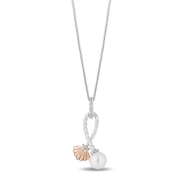 Enchanted by Disney Sterling Silver Pearl Pendant Necklace