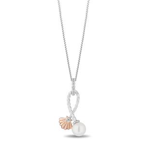 Enchanted by Disney Sterling Silver Pearl Pendant Necklace