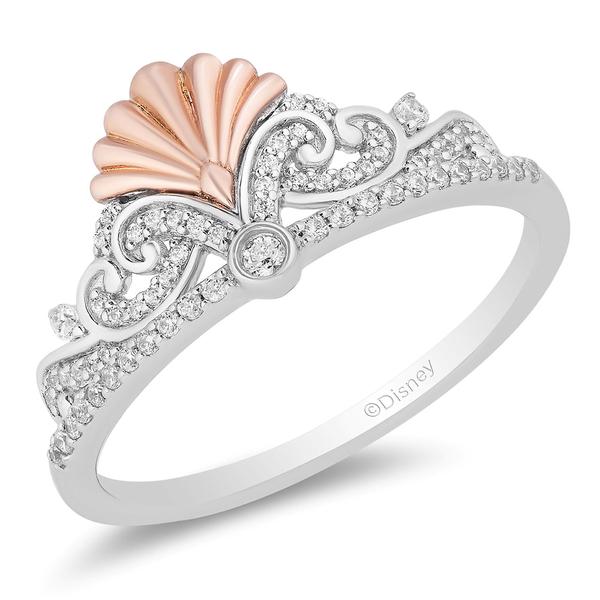 Enchanted by Disney Sterling Silver & Rose Gold Ariel Ring