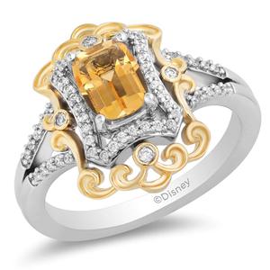 Enchanted by Disney Sterling Silver Belle Citrine Gemstone Ring