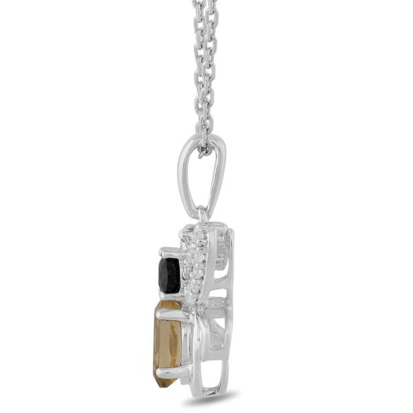 Gemstone Classics(tm) Onyx/Created Sapphire/Citrine Bee Pendant alternate view