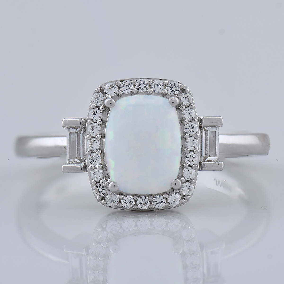 Gemstone Classics(tm) Created Opal & Sapphire Ring