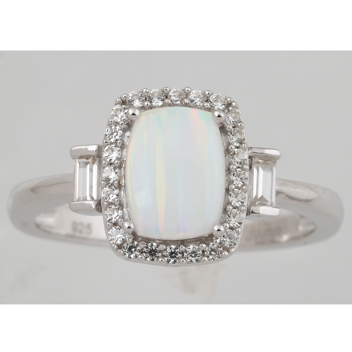 Gemstone Classics(tm) Created Opal & Sapphire Ring