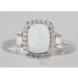 Gemstone Classics(tm) Created Opal & Sapphire Ring alternate view