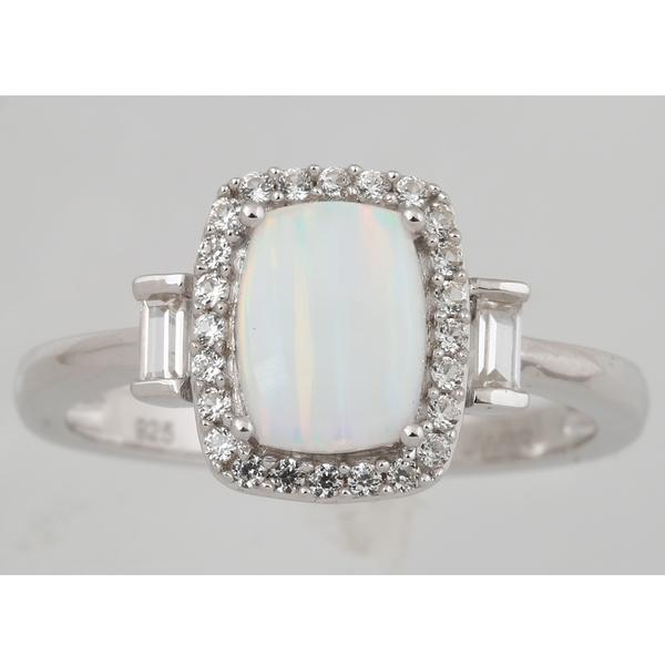 Gemstone Classics(tm) Created Opal & Sapphire Ring alternate view