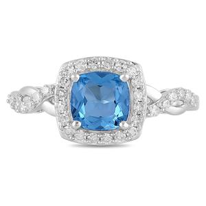 Nova Star(R) Silver Sterling 1/4ctw. Lab Diamond Gemstone Ring