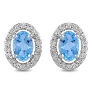 Nova Star(R) Silver-Sterling 1/4ctw. Lab Diamond Stud Earrings