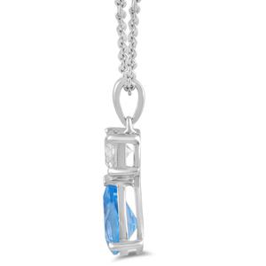Nova Star(R) Silver Sterling 1/4ctw. Lab Diamond Pendent Necklace alternate view