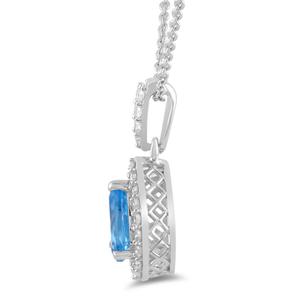 Nova Star(R) Silver-Sterling Lab Grown Diamond Gemstone Pendent alternate view