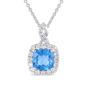 Nova Star(R) 1/2ctw. Lab Grown Diamond & Lab Grown Topaz Pendant