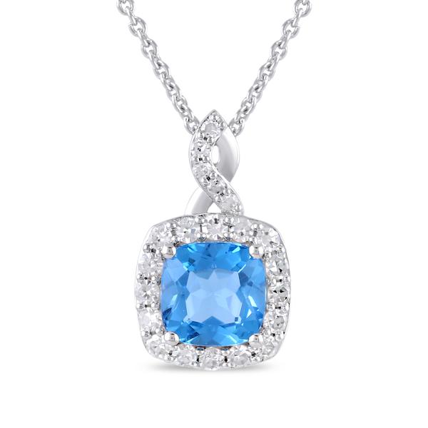 Nova Star(R) 1/2ctw. Lab Grown Diamond & Lab Grown Topaz Pendant