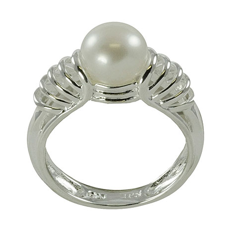 Gemstones Classics(tm) Sterling Silver Freshwater Pearl Ring